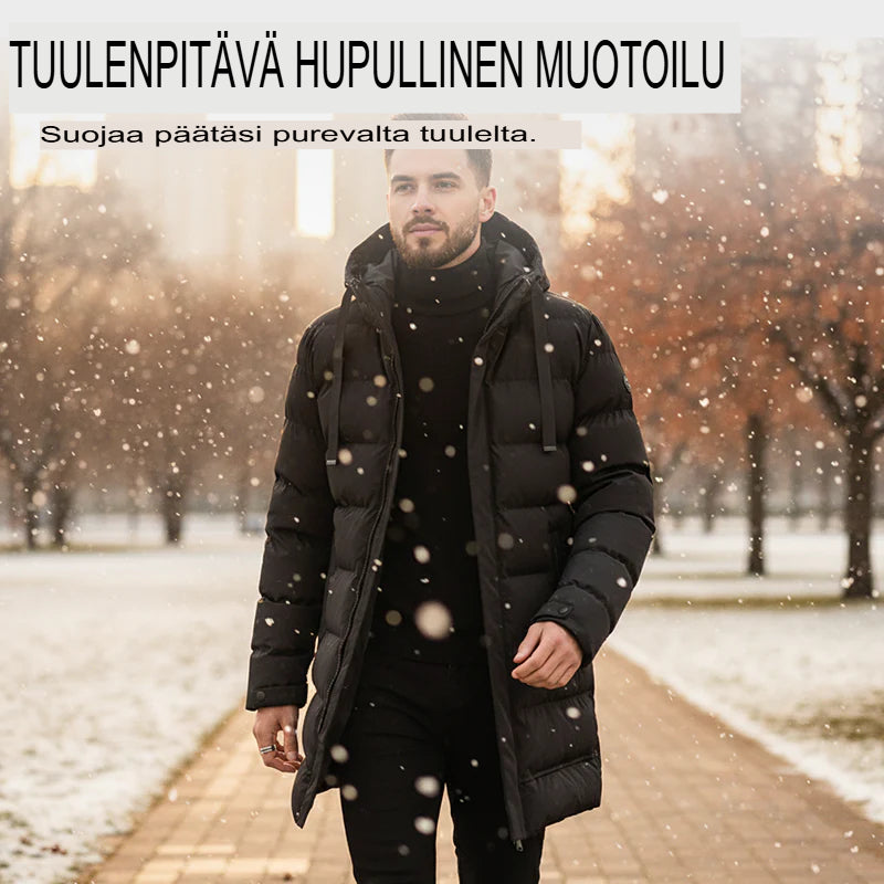 ⌛ Vain 3 päivää jäljellä – 50 % alennus kaikesta! ⏰ Miesten toppatakki hupulla, keskipitkä 🔥 Ilmainen toimitus 🔥